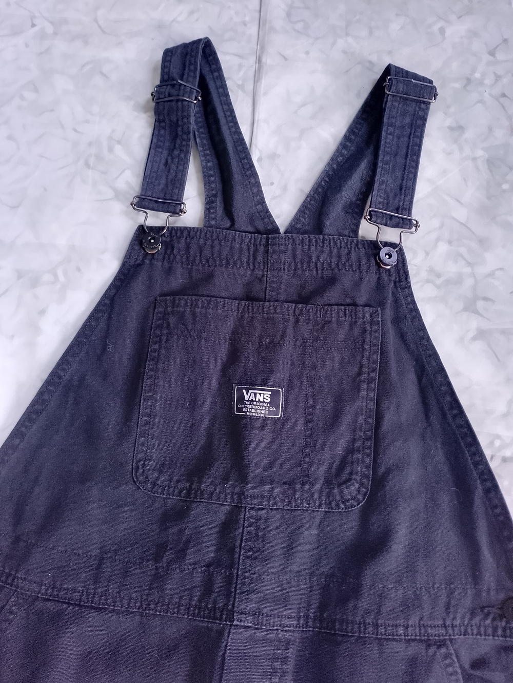 Vans Black Men's Carpenter Overalls Classic Workwear Style - Picture 6 of 11